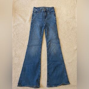 American Eagle Blue Flare Leg Jeans